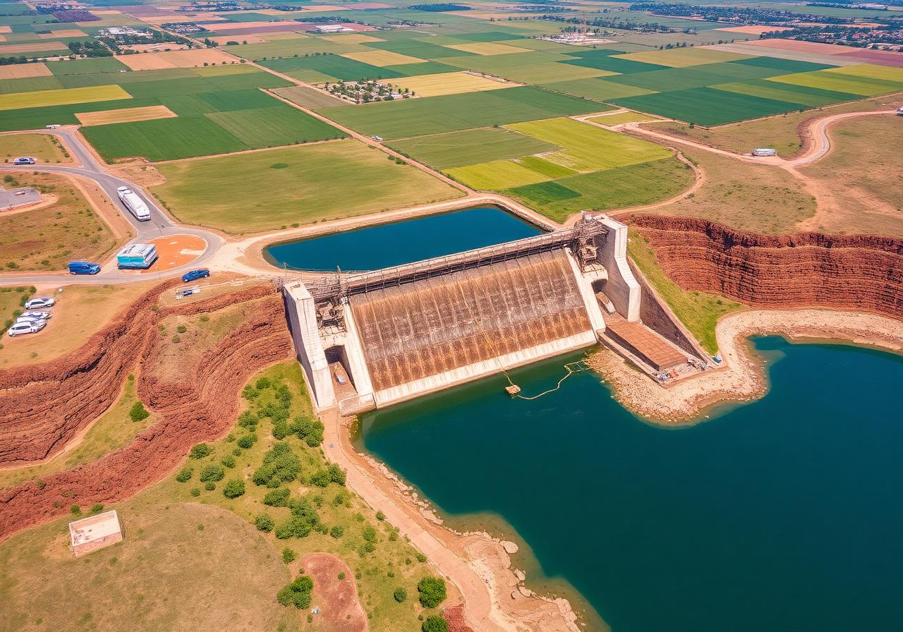 300 000 m³ Irrigation Dam & Bridge — Bapsfontein